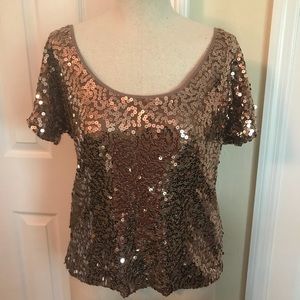 Gold sequin top